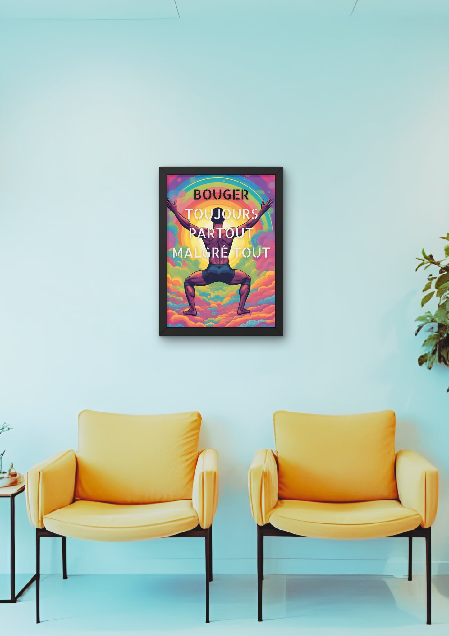 BOUGER colorfull - Affiche A2 encadrée