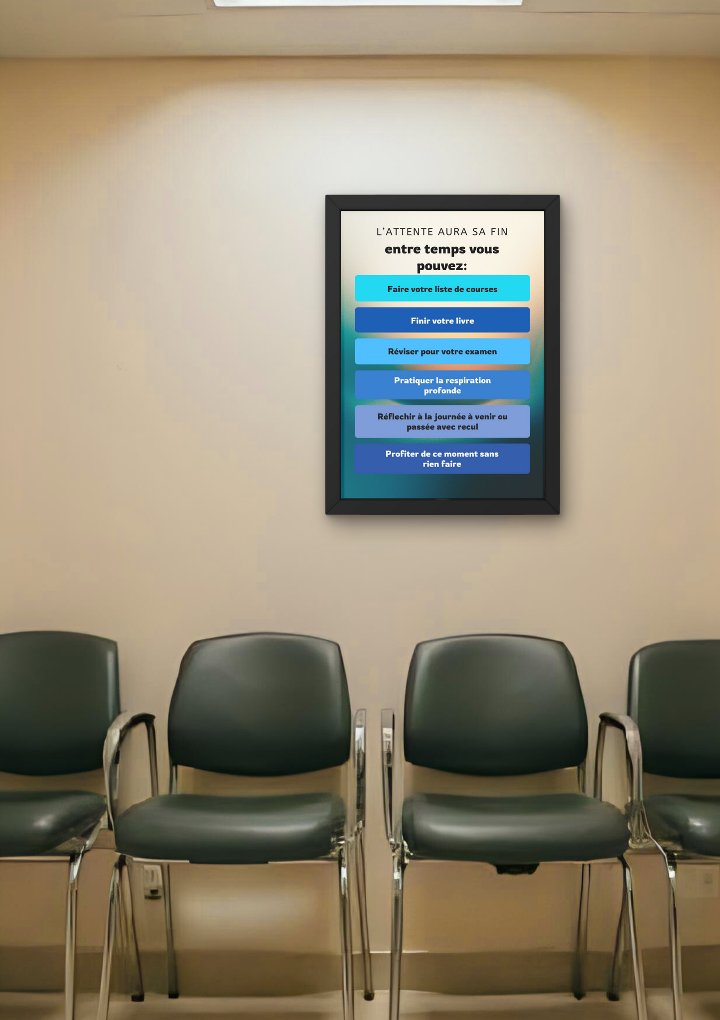 Liste d'attente - Affiche A2 encadrée