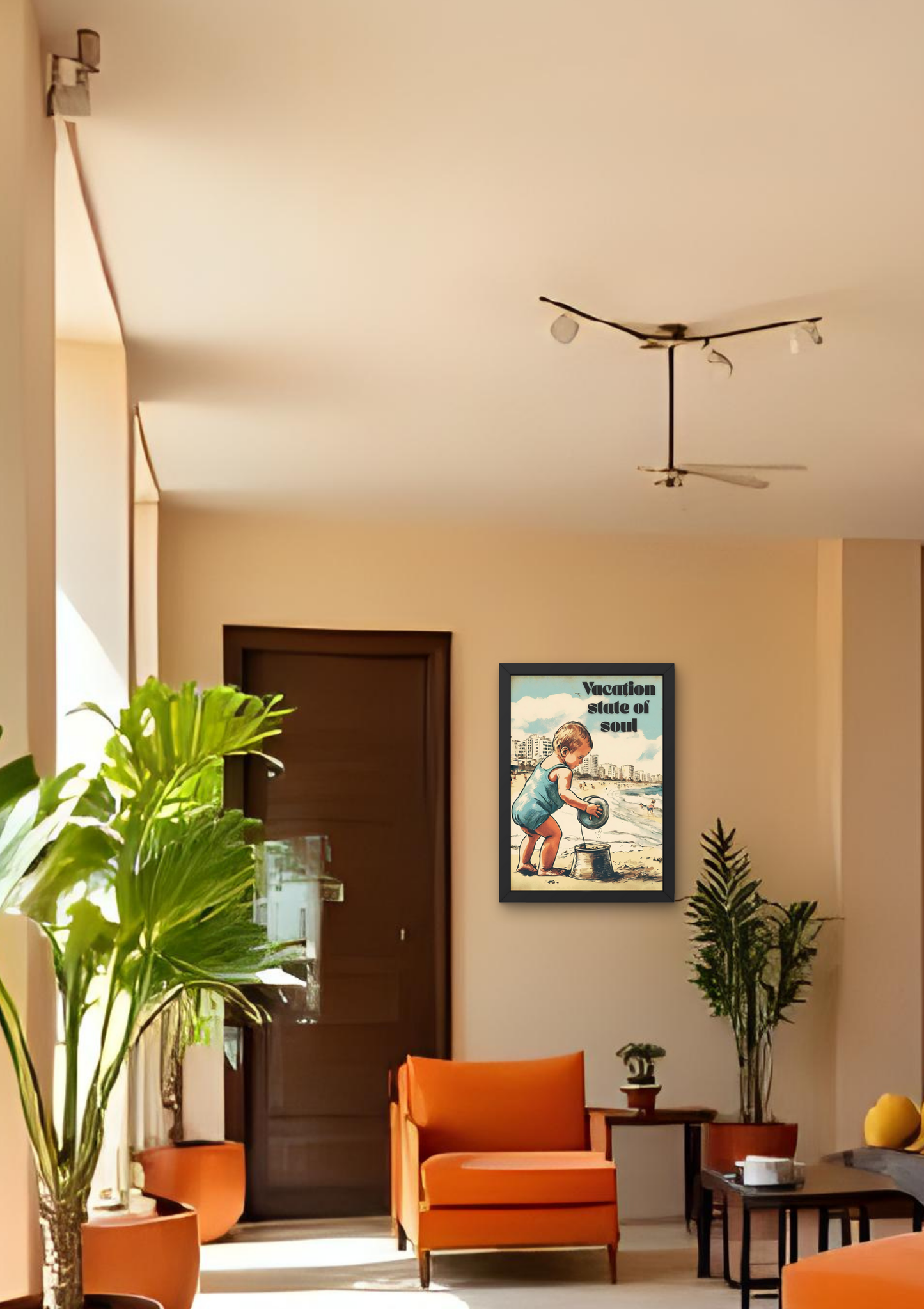 VACATION STATE OF SOUL souvenirs- Affiche A2 encadrée