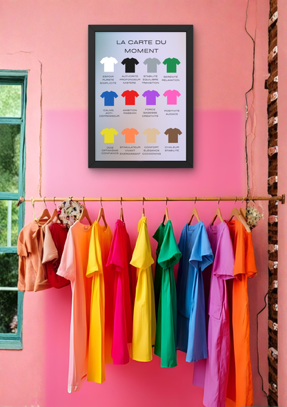 LA CARTE DU MOMENT t-shirts-  Affiche A2 encadrée