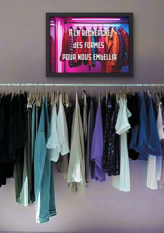 A LA RECHERCHE DES FORMES perfecto -  Affiche A2 encadrée