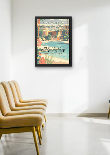 DESTINATION OCYTOCINE  -  Affiche A2 encadrée