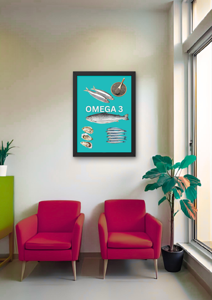 Oméga 3 - affiche A2 encadrée