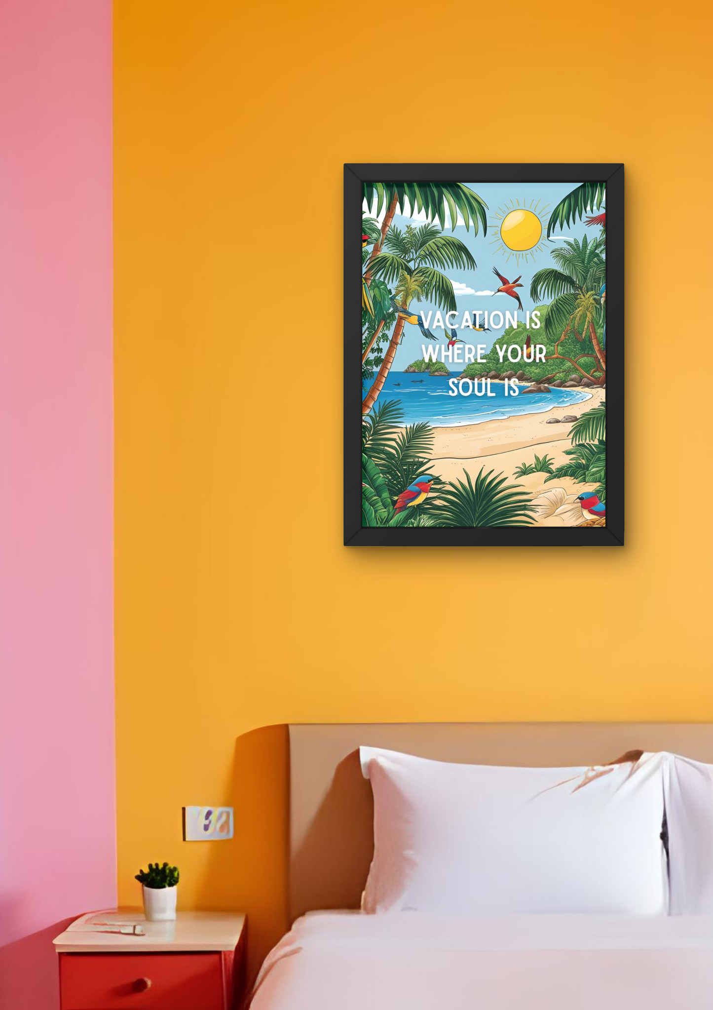 WHERE YOUR SOUL IS paradiso  -  Affiche A2 encadrée