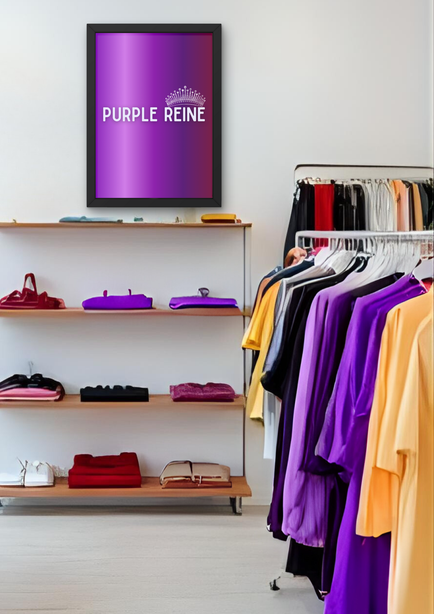 PURPLE REINE glow -  Affiche A2 encadrée