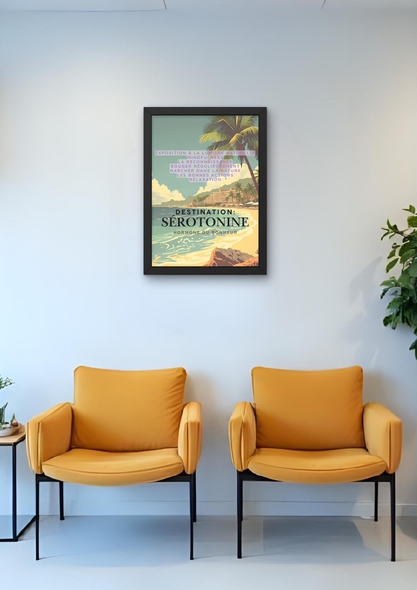 DESTINATION SEROTONINE  -  Affiche A2 encadrée