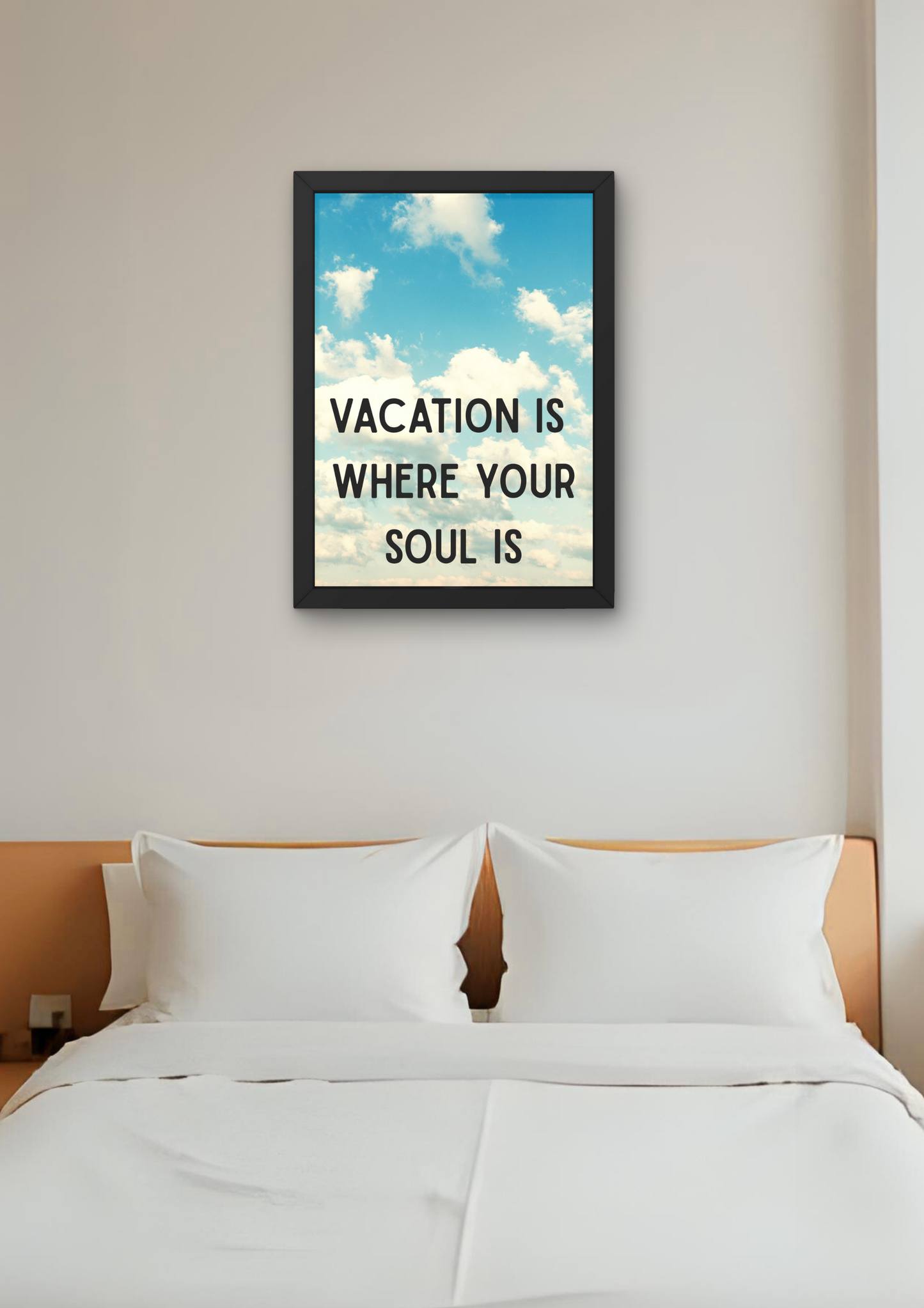 WHERE YOUR SOUL IS ciel  -  Affiche A2 encadrée