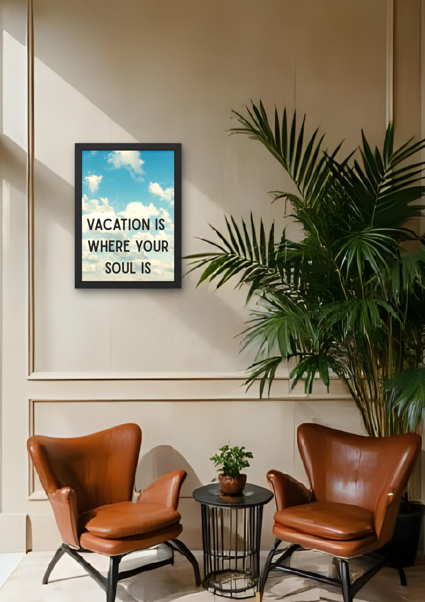 WHERE YOUR SOUL IS ciel  -  Affiche A2 encadrée