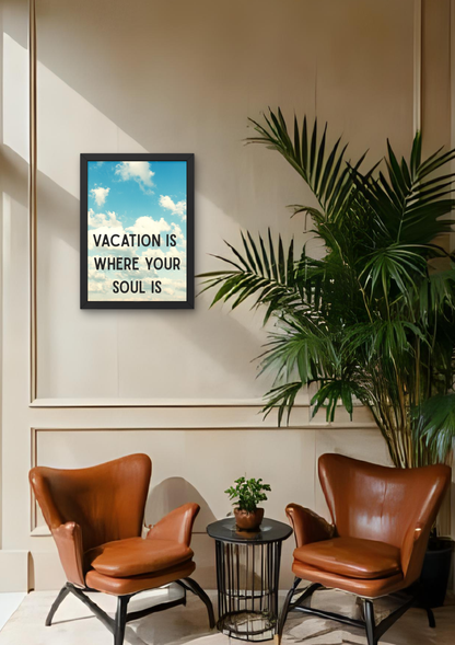 WHERE YOUR SOUL IS ciel  -  Affiche A2 encadrée