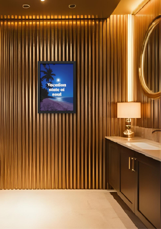VACATION night breeze -  Affiche A2 encadrée
