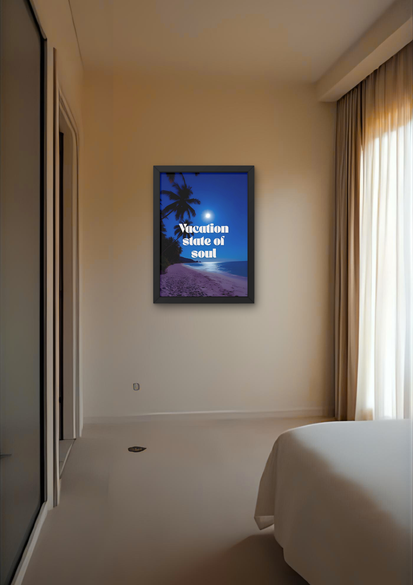 VACATION night breeze -  Affiche A2 encadrée