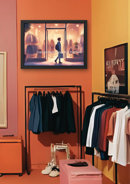 MAINTENANT C'EST TON HISTOIRE vitrine  -  Affiche A2 encadrée