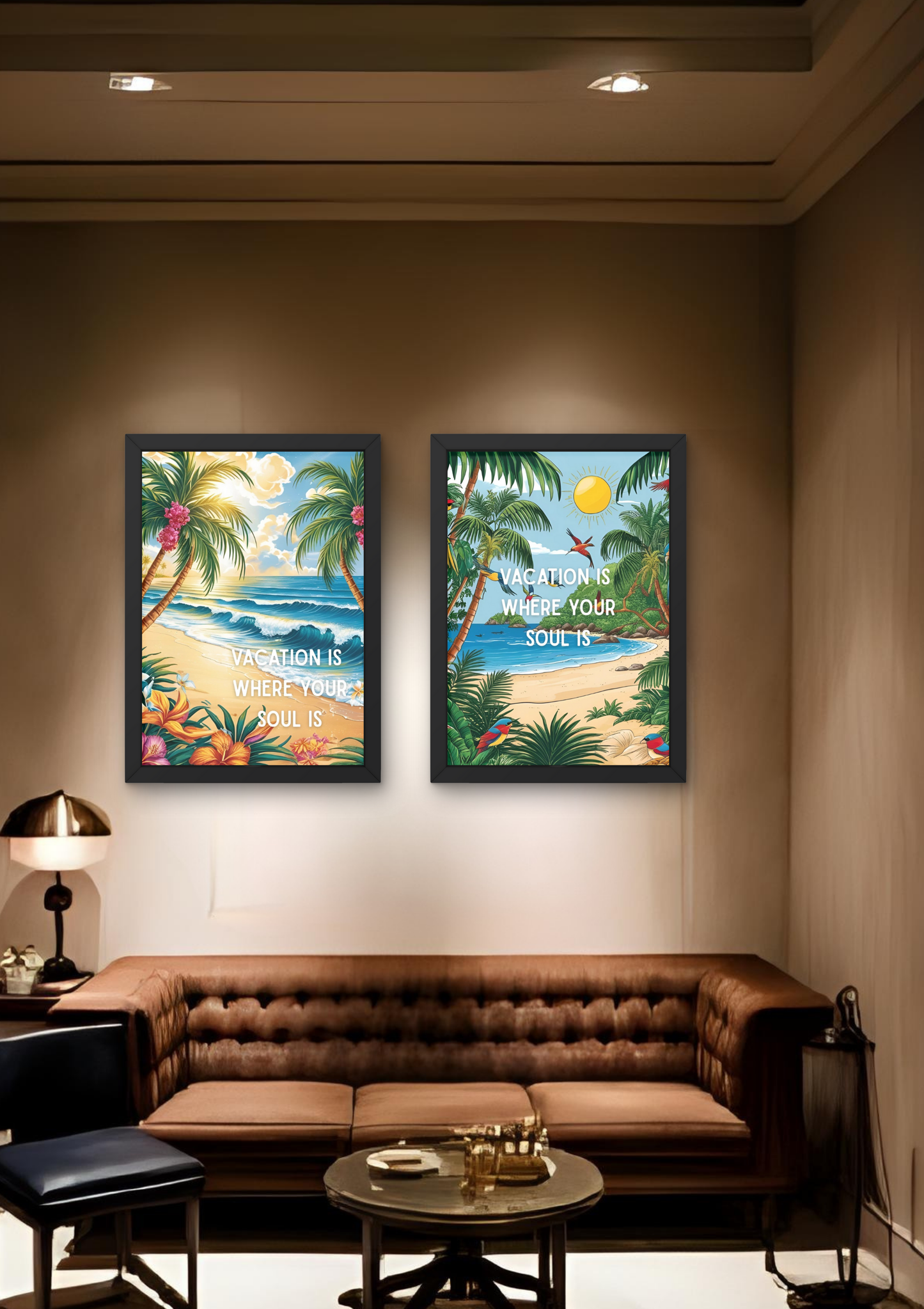 WHERE YOUR SOUL IS paradiso  -  Affiche A2 encadrée