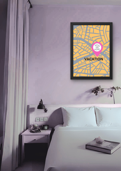 YOU ARE HERE -  Affiche A2 encadrée